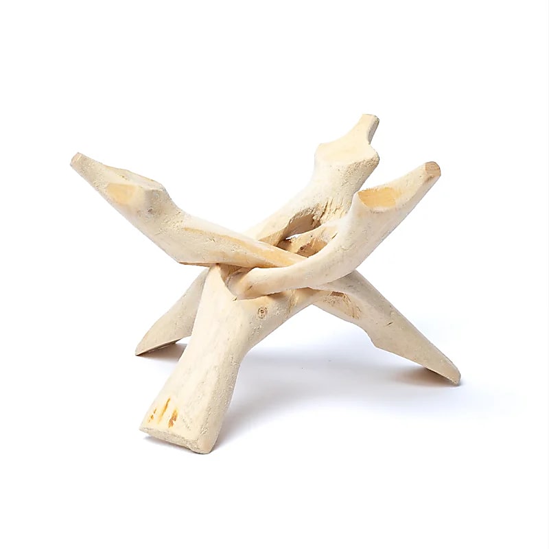 Support en bois pour coquille d'ormeau 15cm - pâle