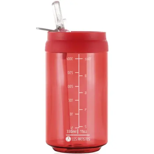 [B/04694] Clear Can'it 330ml Red